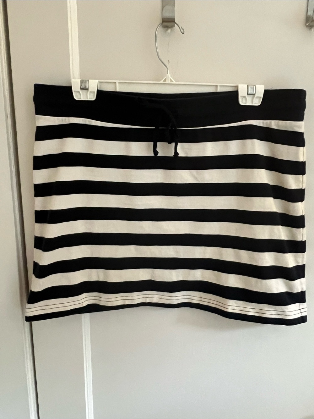 Banana Republic Navy and White Striped Mini Skirt